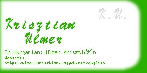 krisztian ulmer business card